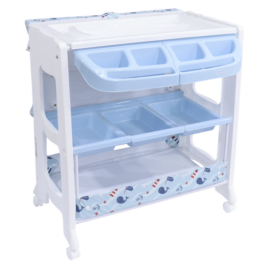 Bañera Con Cambiador Ebaby Natiel EB-815 Azul Navi