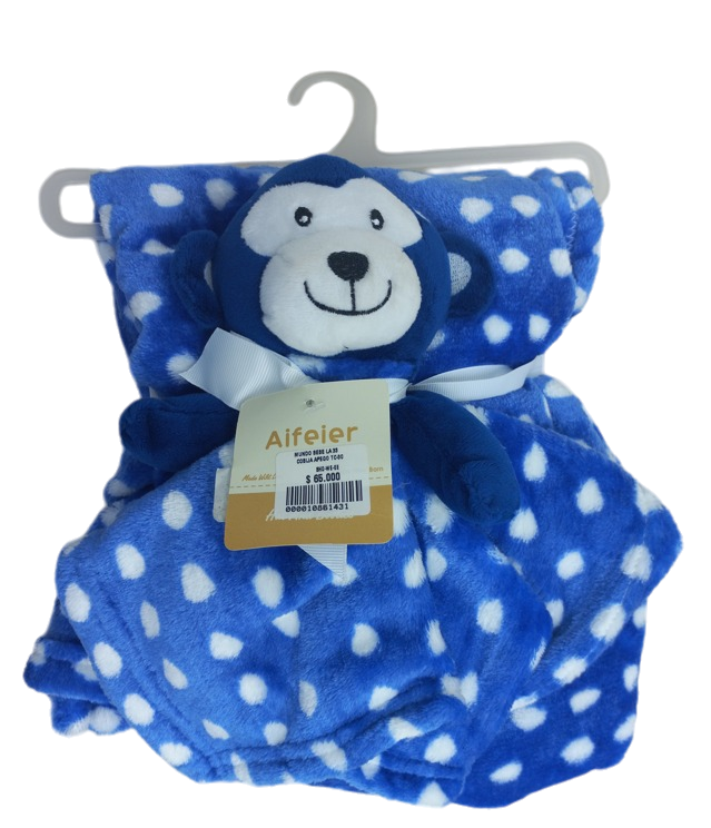 Cobija Con Apego Monito Azul