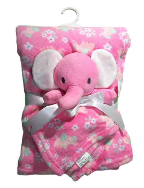 Cobija Elefante Con Apego Rosada