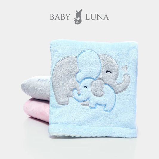 Cobija Térmica Doble Faz 100% Algodón Hipoalergénica Elefante