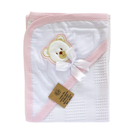 Cobija Unifaz Hilo Bordada con Capota