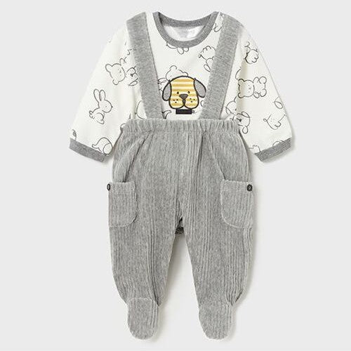 Conjunto 2 Piezas Perrito Overol Tirantes Manga Larga Mayoral 2512 Niño