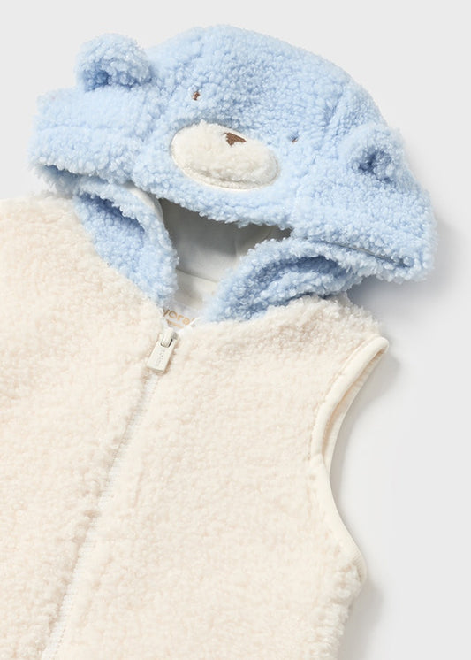 Conjunto Chaleco Con Capucha 3 Piezas Osito Mayoral 2685 Niño