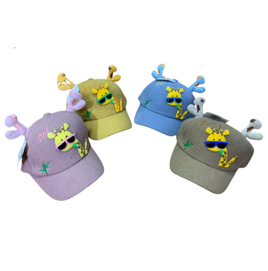 Gorra Con Visera Jirafa Con Orejas