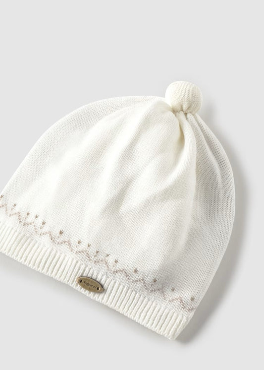 Gorro Tejido Algodón Recién 9936 Blanco