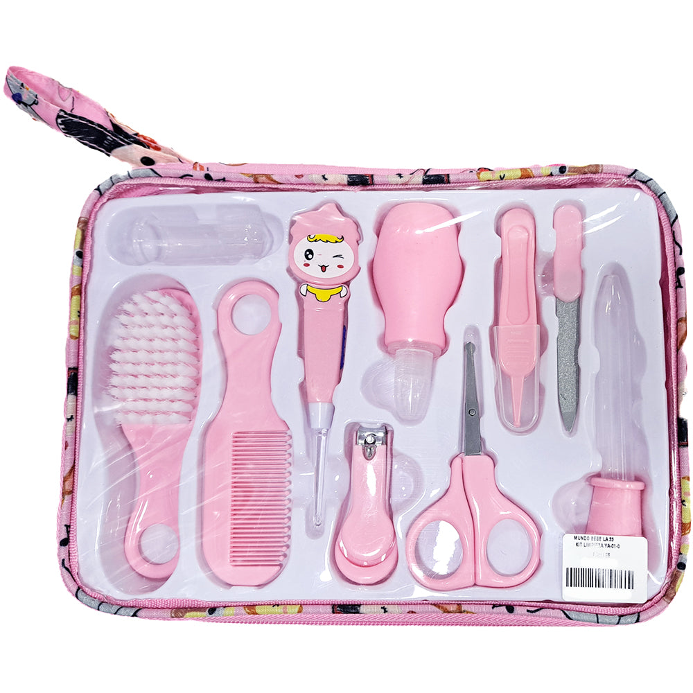 Set De Limpieza 10 Piezas Con Estuche Rosa Disney