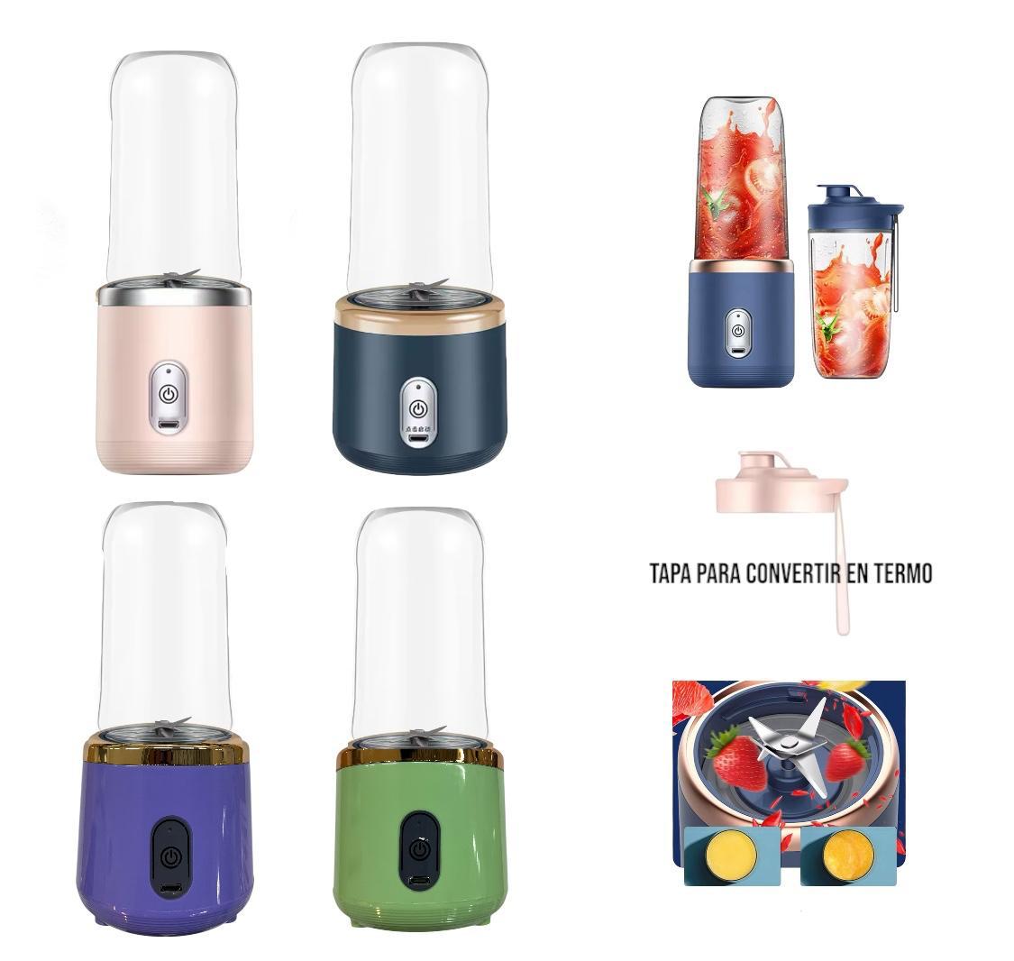 Licuadora Batidora Recargable Portátil Termo