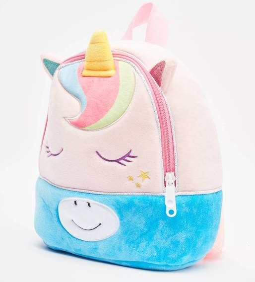 Mochila Infantil Para Niños En Felpa Unicornio