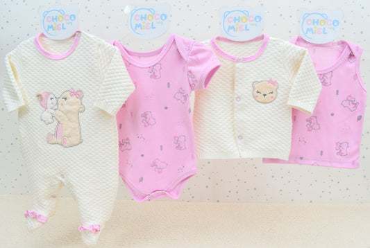 Primer Día Osita Tejido Niña