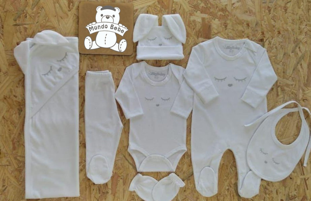 Primer Día Conejito Blanco Niño