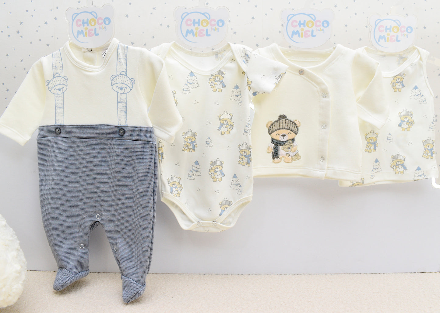 Primer Día Osito con Bufanda Niño