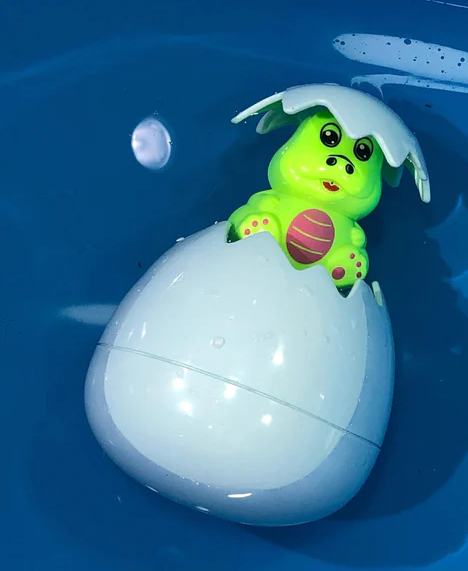 Regadera Huevito De Dinosaurio Para Baño Celeste