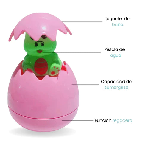 Regadera Huevito De Dinosaurio Para Baño Rosa
