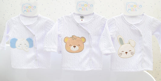 Semanario Tejido Blanco x9 Elefante Oso Conejo