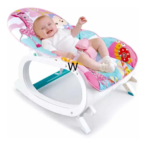 Silla 3 En 1 Mecedora Vibradora Musical Jirafa