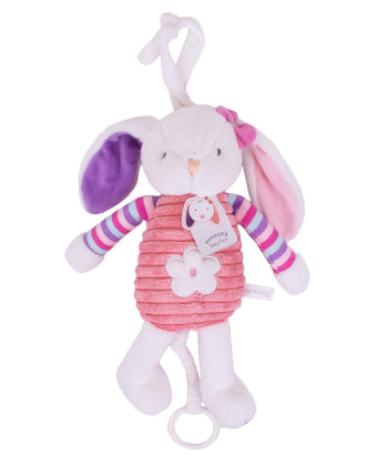 Sonajero Musical Peluche Conejita De Cuerda