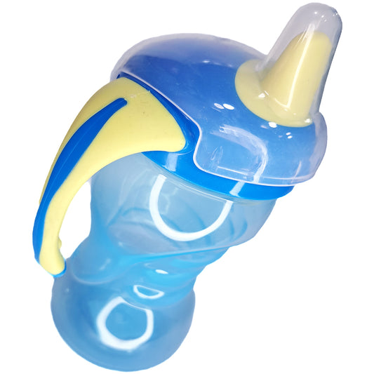 Vaso Entrenador Pitillo Agarraderas Azul/Crema