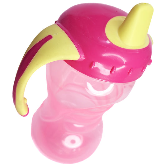 Vaso Entrenador Pitillo Agarraderas Rosa/Crema