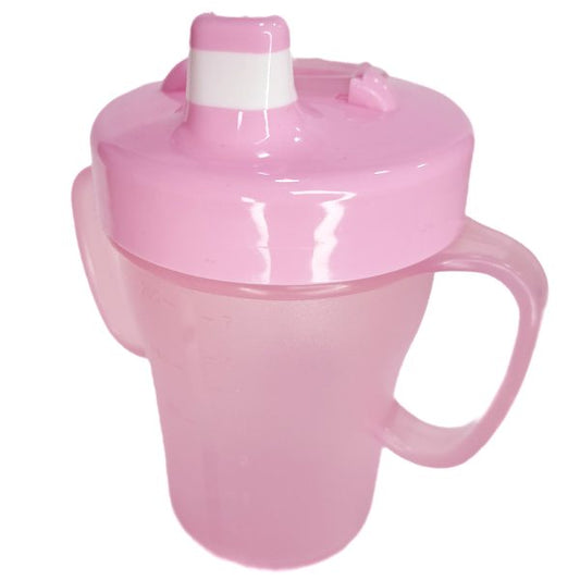 Vaso Entrenador Pitillo Agarraderas Rosa