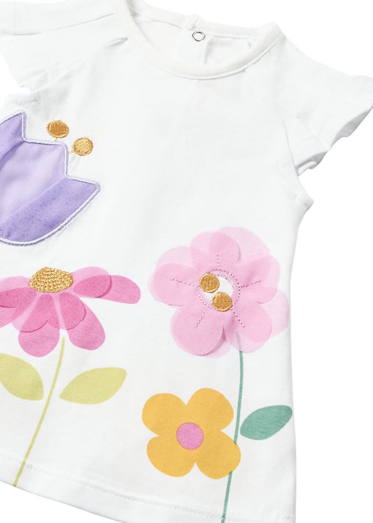 Vestido Blanco de Flores Mayoral 1811 Niña