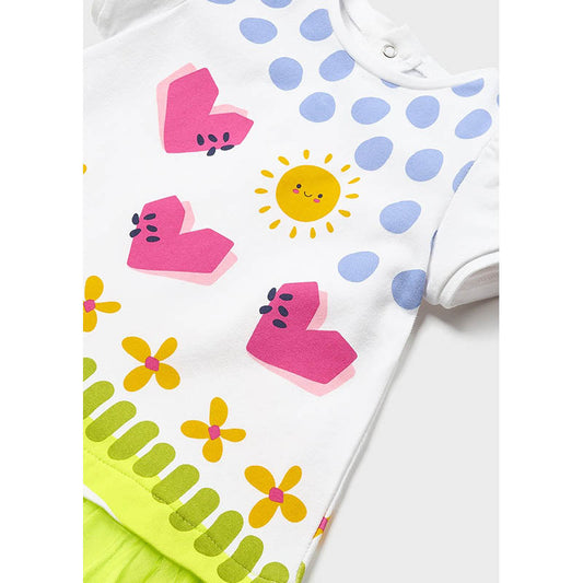 Vestido Pasaje Floral Tul Mayoral 1971 Niña