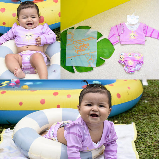 Vestido de Baño Solecito 2 Piezas Niña Púrpura