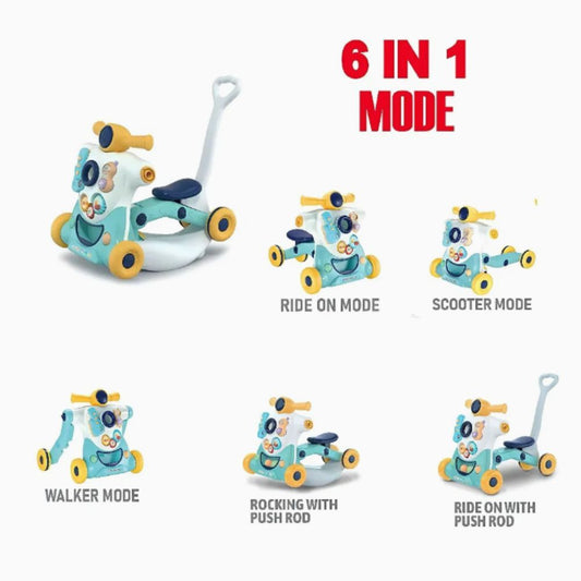 Andadera 6 en 1 Montable Mecedora Musical Con Juegos