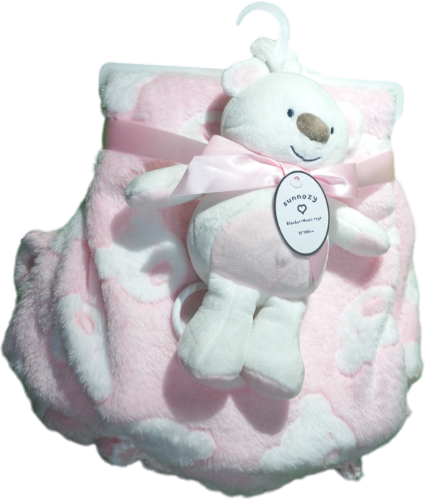 Cobija Con Apego Osita Rosada