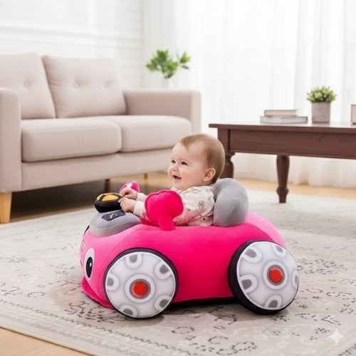 Cojín Sillón Estabilizador Puff Carrito Rosa