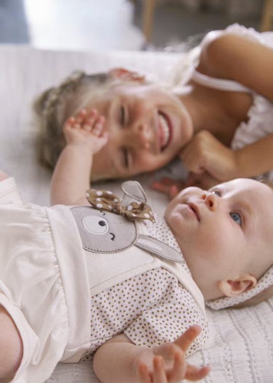 Conjunto 2 Mameluco con Diadema Mayoral 1658 Niña