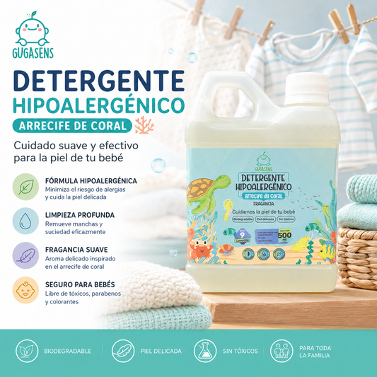 Detergente Líquido Hipoalergénico 500ml Gugasens