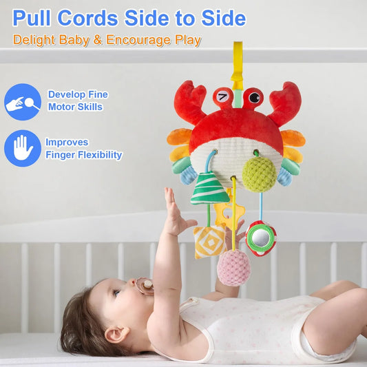 Móvil De Cangrejo Sonajero Musical Para Cuna o Carro