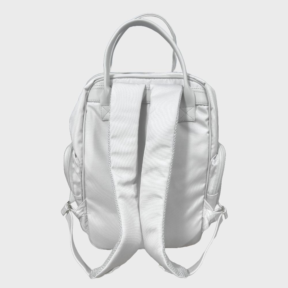 Pañalera Leonsitos Baby Luna Gris-Plateada Tipo Morral