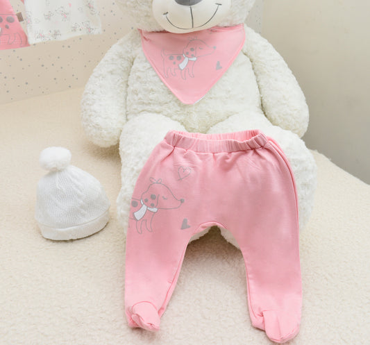 Primer Día Perritos Rosa Tono Claro Niña