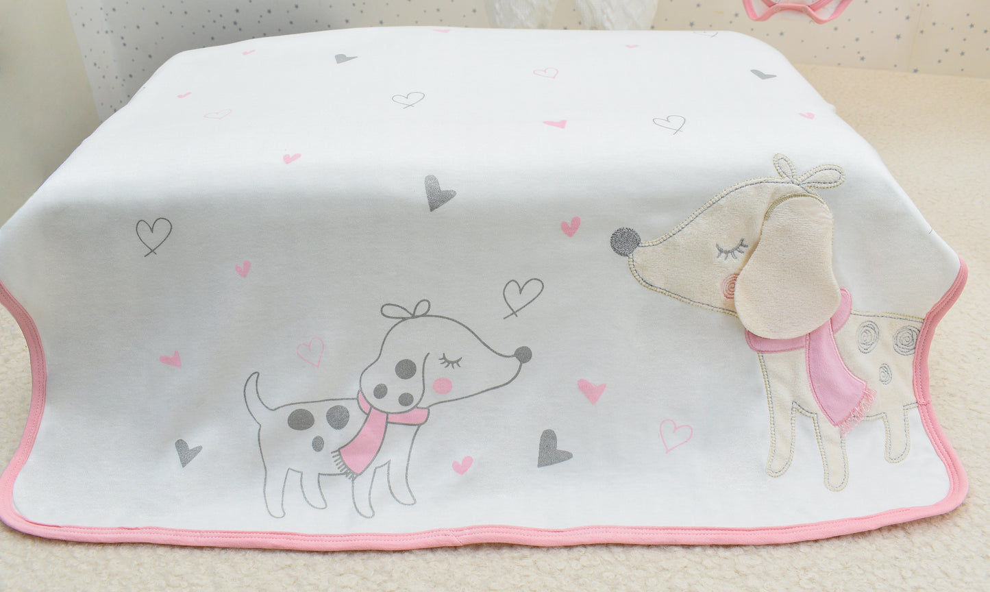 Primer Día Perritos Rosa Tono Claro Niña