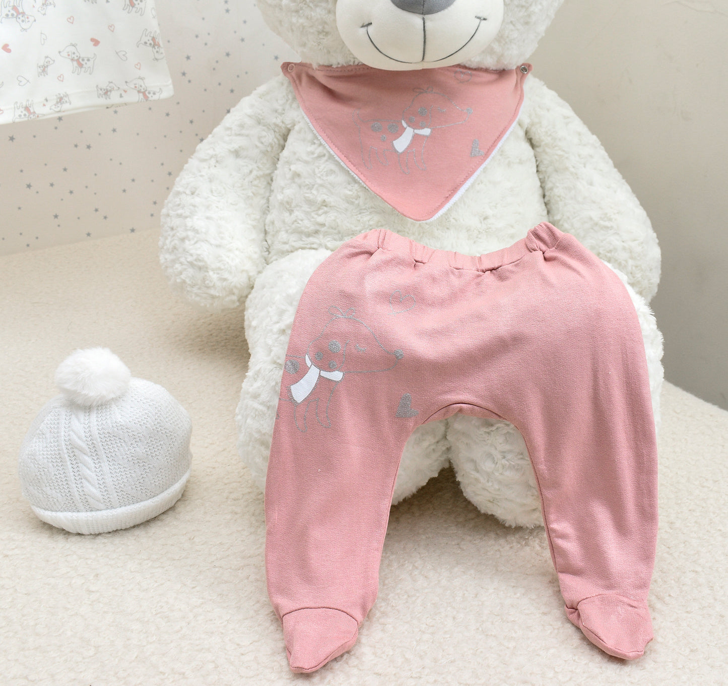 Primer Día Perritos Rosa Tono Niña