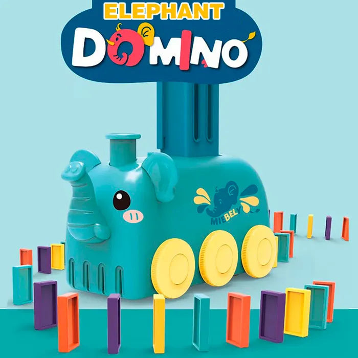 Trencito Elefante Fichas Dominó Con Luz Y Sonido