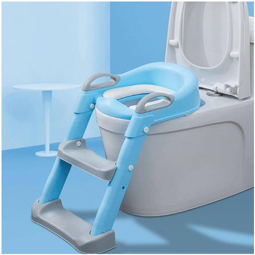 Asiento Reductor De Escalera Para Baño Azul