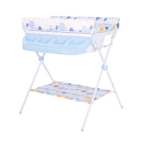 Bañera Con Cambiador Maxi-EB830 Celeste Globos