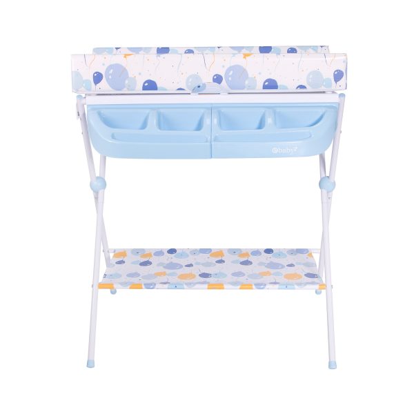Bañera Con Cambiador Maxi-EB830 Celeste Globos