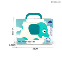 Caja Set Sonajeros Elefante Juguetes Sensoriales Bebé