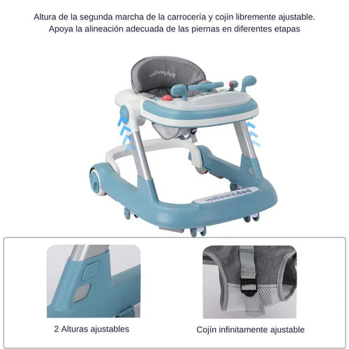 Caminador Multifuncional Volante Carro Timón