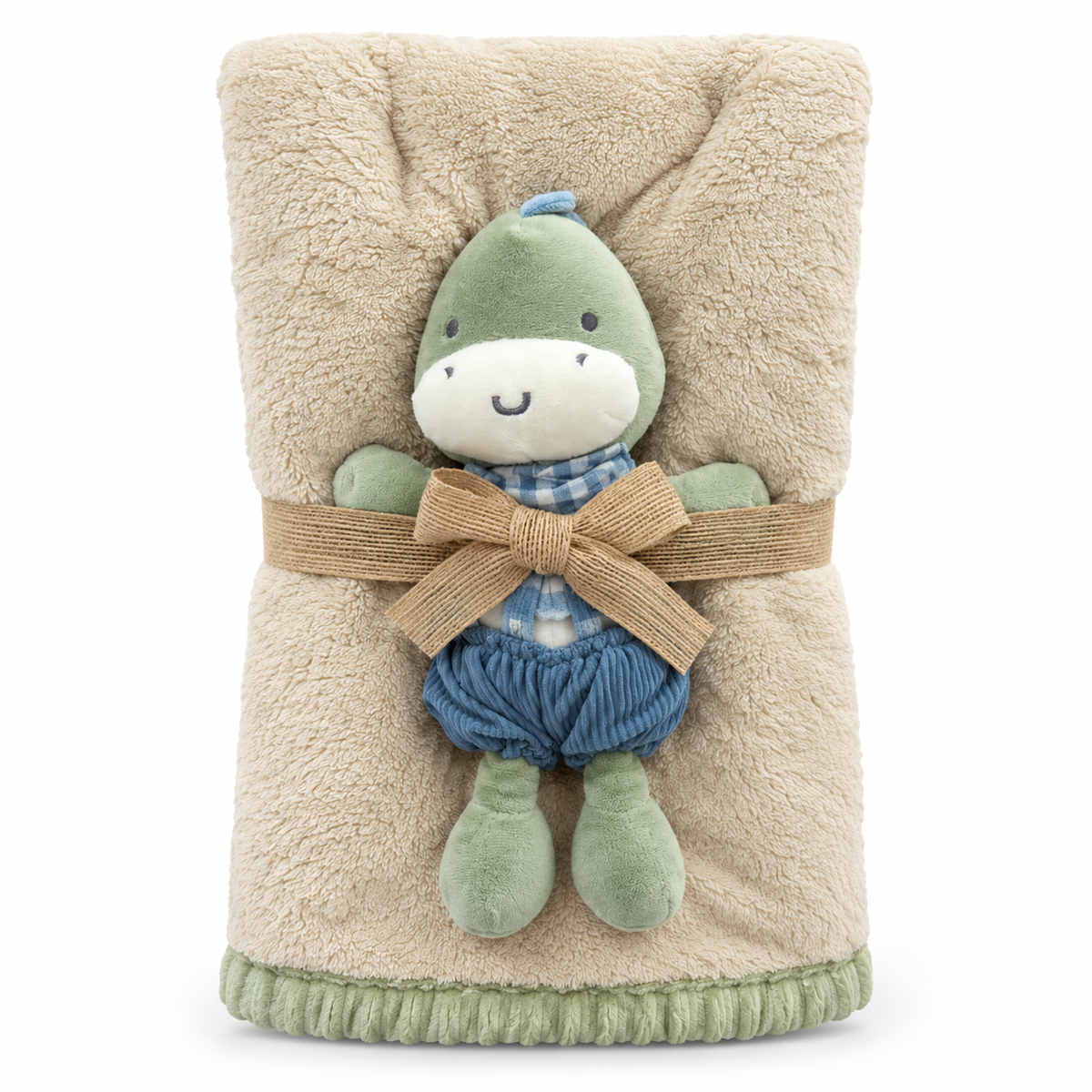 Cobija Americana Peluche Apego Set Chickpea Dinosaurio