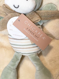 Cobija Americana Peluche Apego Set Chickpea Dino