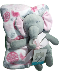 Cobija Elefante Con Apego Rosada