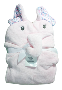 Cobija Con Capucha Elefante  Rosada