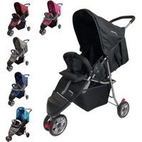 Coche Paseador Asoleador Maxibaby Tres Llantas Negro