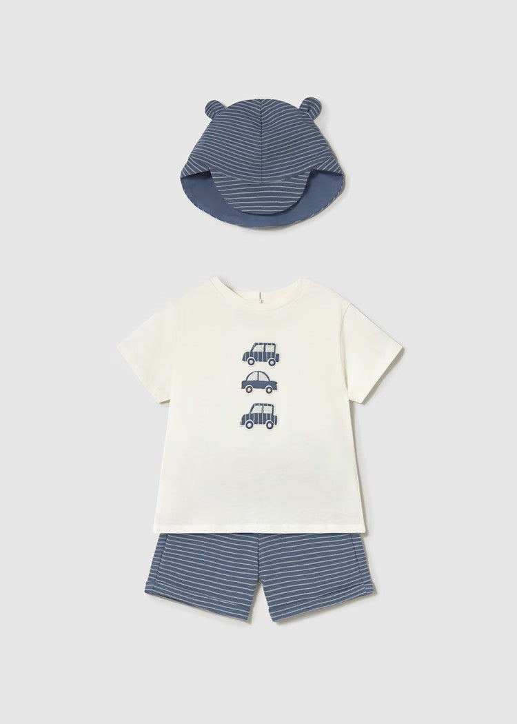Conjunto 3 Piezas Camiseta Gorra y Short Mayoral 1651 Niño