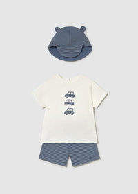 Conjunto 3 Piezas Camiseta Gorra y Short Mayoral 1651