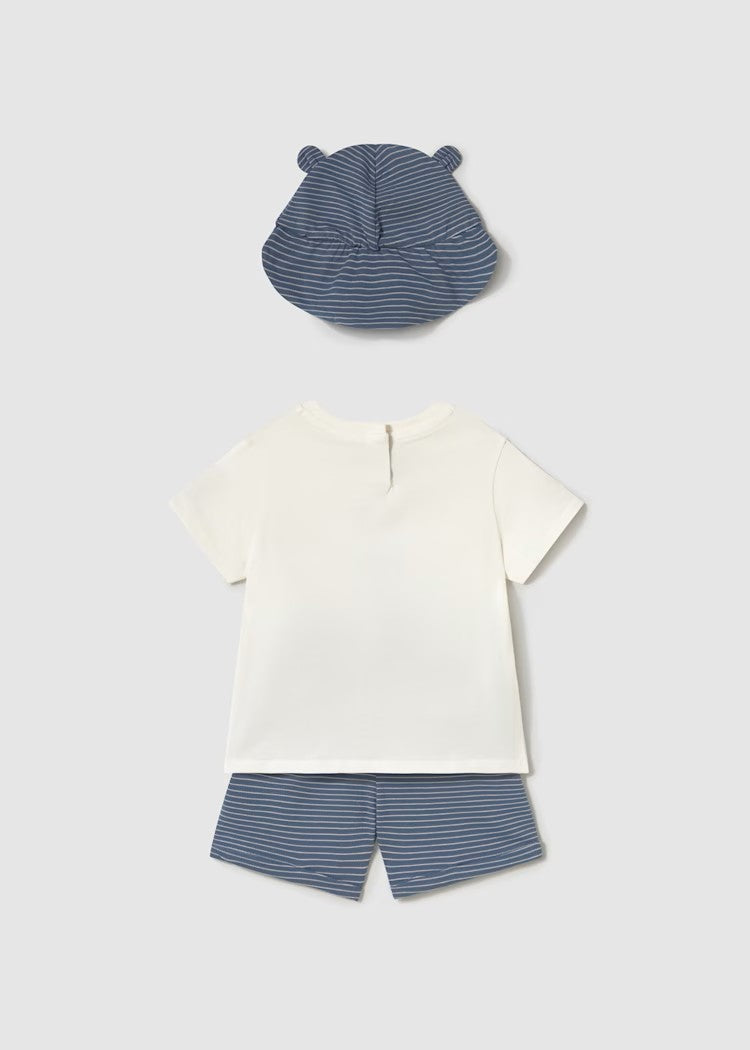 Conjunto 3 Piezas Camiseta Gorra y Short Mayoral 1651